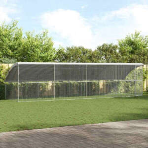 vidaXL Kippenhok 4 pcs Zilver 800 x 200 x 200 cm Gegalvaniseerd staal