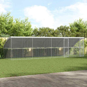 vidaXL Kippenhok 4 pcs Zilver 800 x 200 x 200 cm Gegalvaniseerd staal