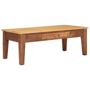 vidaXL Salontafel met lade Bruin 110 x 55 x 40 cm Massief Mango Hout