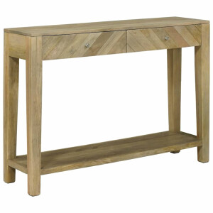 vidaXL Wandtafel Natuurlijk grijs 110 x 30 x 80 cm Massief Mango Hout
