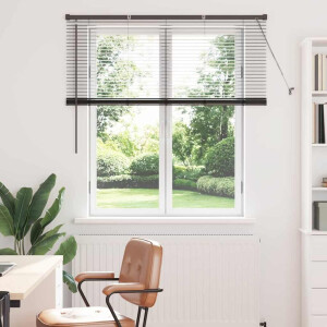 vidaXL Venetiaanse Jaloezieën Zwart 130 x 130 cm Aluminium