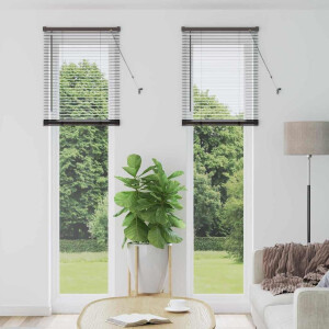vidaXL Venetiaanse Jaloezieën Zwart 220 x 60 cm Aluminium