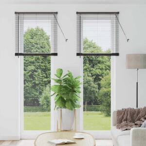 vidaXL Venetiaanse Jaloezieën Zwart 220 x 75 cm Aluminium