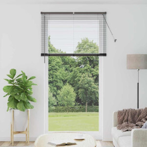 vidaXL Venetiaanse Jaloezieën Zwart 220 x 110 cm Aluminium