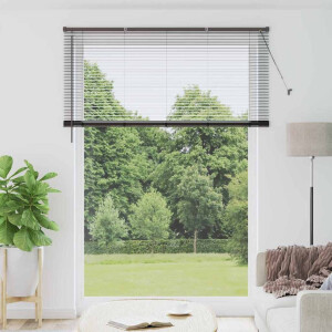 vidaXL Venetiaanse Jaloezieën Zwart 220 x 155 cm Aluminium