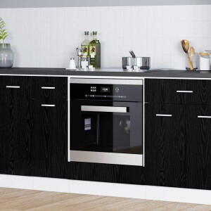 vidaXL Hangkast met opslag Zwart Eiken 60 x 46 x 81,5 cm Bewerkt hout