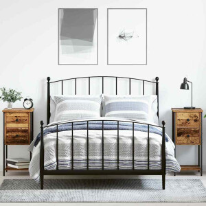 vidaXL Nachtkastje 2 pcs Oud hout 32 x 42 x 70 cm Bewerkt hout