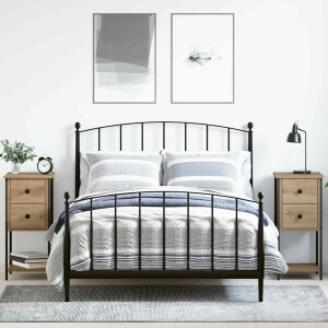 vidaXL Nachtkastje 2 pcs artisanaal eikenkleurig 32 x 42 x 70 cm