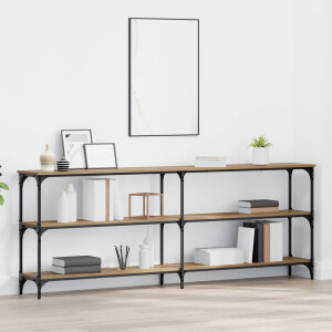 vidaXL Wandtafel artisanaal eikenkleurig 200 x 29 x 75 cm