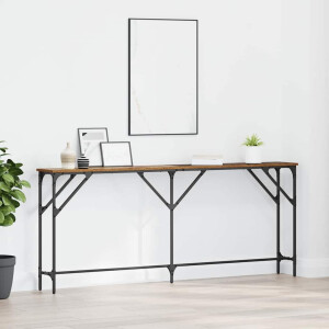 vidaXL Wandtafel Oud Hout 180 x 23 x 75 cm Gelaagd hout en metaal
