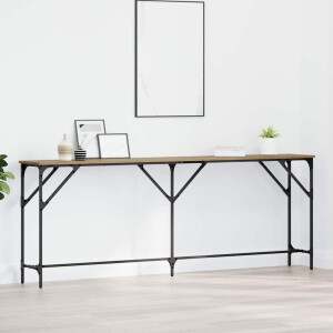 vidaXL Wandtafel artisanaal eikenkleurig 200 x 29 x 75 cm