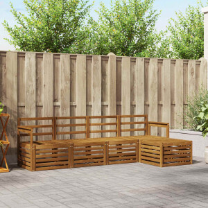 vidaXL Sofa-Sets 5 pcs Naturel Massief Acaciahout