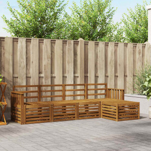 vidaXL Sofa-Sets 5 pcs Naturel Massief Acaciahout