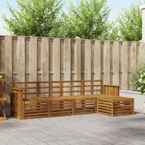 vidaXL Sofa-Sets 5 pcs Naturel Massief Acaciahout