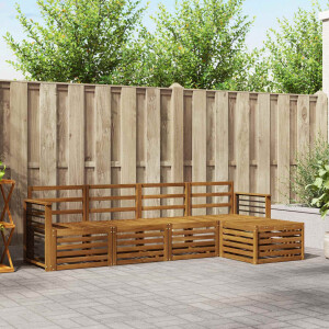 vidaXL Sofa-Sets 5 pcs Naturel Massief Acaciahout