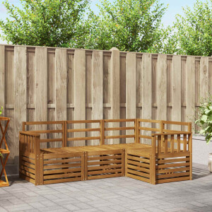 vidaXL Sofa-Sets 4 pcs Naturel Massief Acaciahout