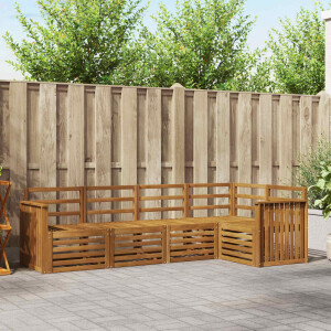 vidaXL Sofa-Sets 5 pcs Naturel Massief Acaciahout