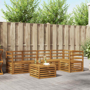 vidaXL Sofa-Sets 6 pcs Naturel Massief Acaciahout