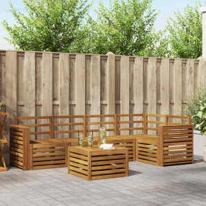 vidaXL Sofa-Sets 6 pcs Naturel Massief Acaciahout
