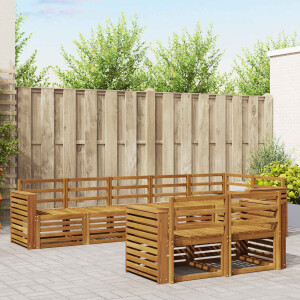vidaXL Sofa-Sets 8 pcs Naturel Massief Acaciahout