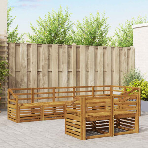 vidaXL Sofa-Sets 8 pcs Naturel Massief Acaciahout