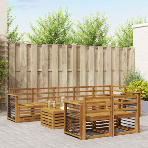 vidaXL Sofa-Sets 9 pcs Naturel Massief Acaciahout