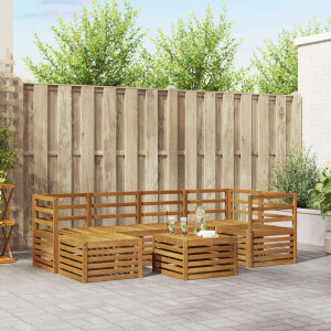 vidaXL Sofa-Sets Naturel Massief Acaciahout