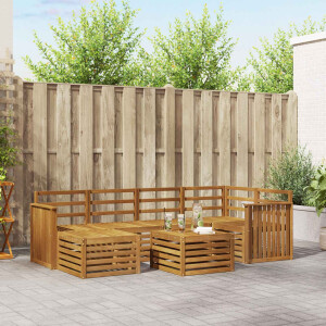 vidaXL Sofa-Sets Naturel Massief Acaciahout