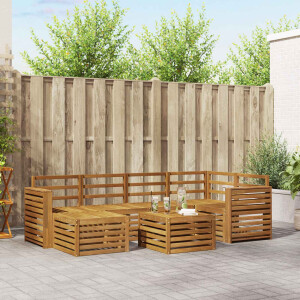 vidaXL Sofa-Sets Naturel Massief Acaciahout