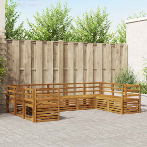 vidaXL Sofa-Sets 9 pcs Naturel Massief Acaciahout