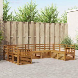 vidaXL Sofa-Sets 9 pcs Naturel Massief Acaciahout