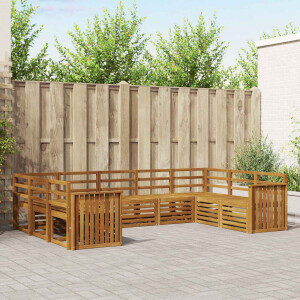 vidaXL Sofa-Sets 9 pcs Naturel Massief Acaciahout