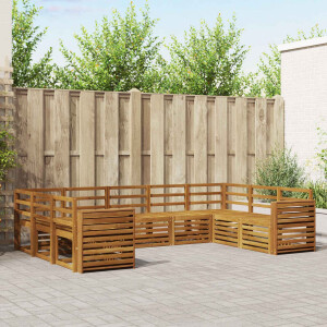 vidaXL Sofa-Sets 9 pcs Naturel Massief Acaciahout