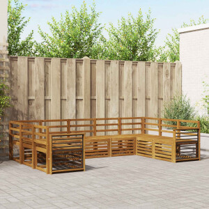 vidaXL Sofa-Sets 9 pcs Naturel Massief Acaciahout