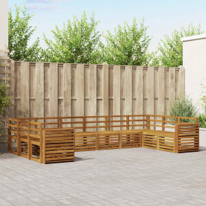 vidaXL Sofa-Sets 10 pcs Naturel Massief Acaciahout
