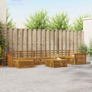 vidaXL Sofa-Sets 8 pcs Naturel Massief Acaciahout