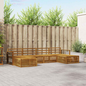 vidaXL Sofa-Sets 6 pcs Naturel Massief Acaciahout