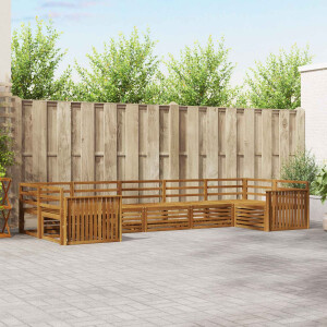 vidaXL Sofa-Sets 7 pcs Naturel Massief Acaciahout