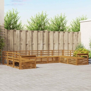 vidaXL Sofa-Sets 9 pcs Naturel Massief Acaciahout