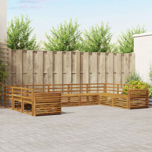 vidaXL Sofa-Sets 9 pcs Naturel Massief Acaciahout