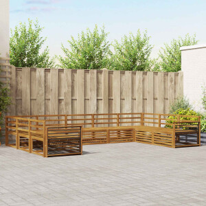 vidaXL Sofa-Sets 9 pcs Naturel Massief Acaciahout
