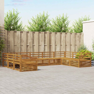 vidaXL Sofa-Sets 9 pcs Naturel Massief Acaciahout
