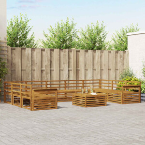 vidaXL Sofa-Sets 10 pcs Naturel Massief Acaciahout