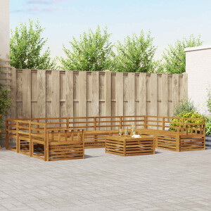 vidaXL Sofa-Sets 10 pcs Naturel Massief Acaciahout