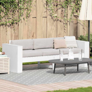 vidaXL Tuinbank Wit 185,5 x 60 x 62 cm Massief grenenhout