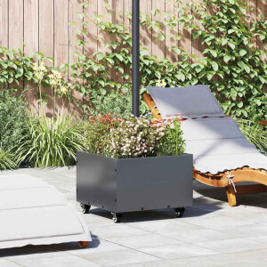 vidaXL Parasolbasis met plantenbak Antraciet 45 x 45 x 45 cm Staal