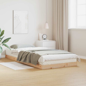 vidaXL Bedframe Naturel 80 x 220 cm Massief grenenhout