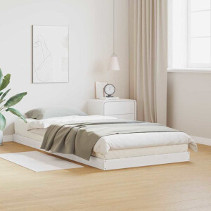 vidaXL Bedframe Wit 80 x 220 cm Massief grenenhout