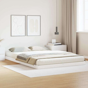 vidaXL Bedframe Wit 160 x 220 cm Massief grenenhout