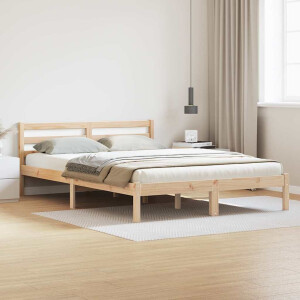 vidaXL Bedframe Bruin 215,5 x 165,5 x 69,5 cm Massief Vurenhout